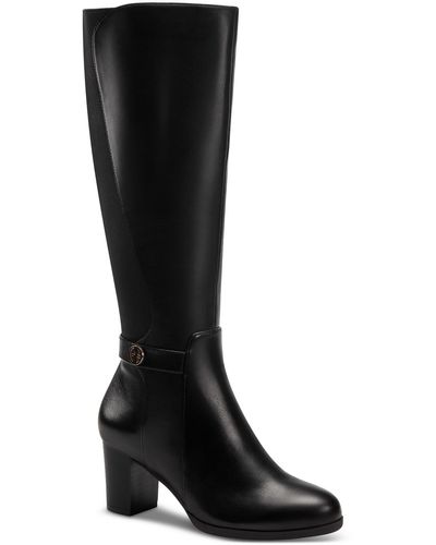 Giani Bernini Mia Leather Tall Knee-high Boots - Black
