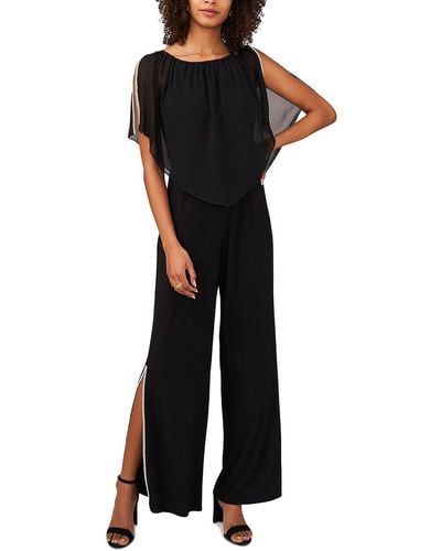 Msk Split Leg Dressy Jumpsuit - Black