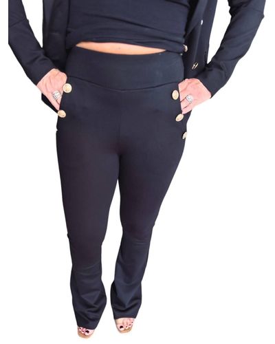 Veronica M Boss Babe Pants In Black - Blue