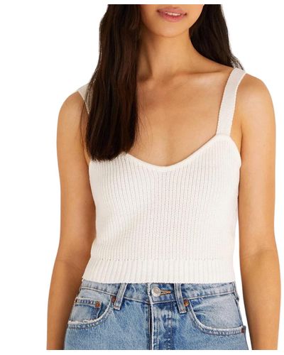 Z Supply Elsa Rib Sweater Knit Cami Top - White