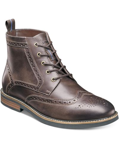 Nunn Bush Odell Leather Ankle Chukka Boots - Brown