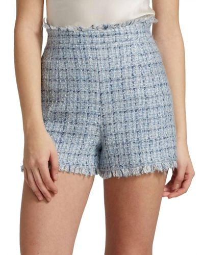 Cinq À Sept Coronado Tweed Shorts - Blue