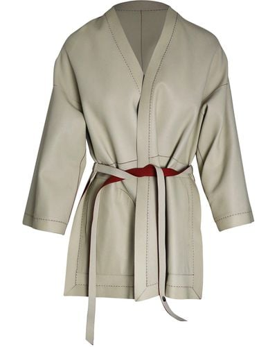 Loro Piana Reversible Belted Kimono Coat - Multicolor