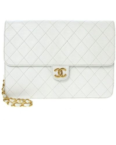 Chanel Timeless Classic Flap Bag - White
