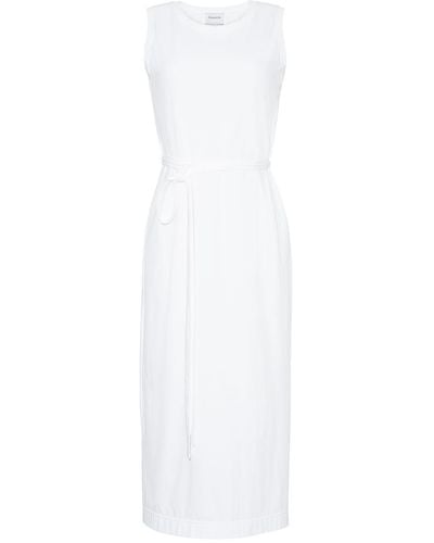 Adam Lippes Dominique Tank Dress In Tenjiku Cotton - White