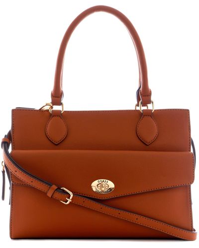 Guess Factory Kerris Satchel - Brown