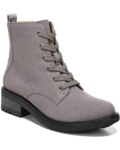 LifeStride Kunis Canvas Comfort Insole Ankle Boots - Gray