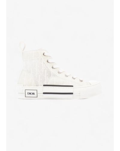 Dior B23 High Top Sneakers Canvas - White