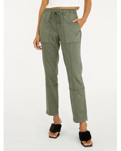 Sanctuary Cross Country Straight Pull On Pant - Green