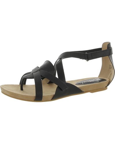 Bellini Nobu Open Toe Comfort Thong Sandals - Black