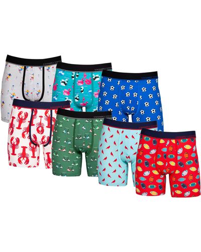 Unsimply Stitched Boxer Brief 7 Pack - Red