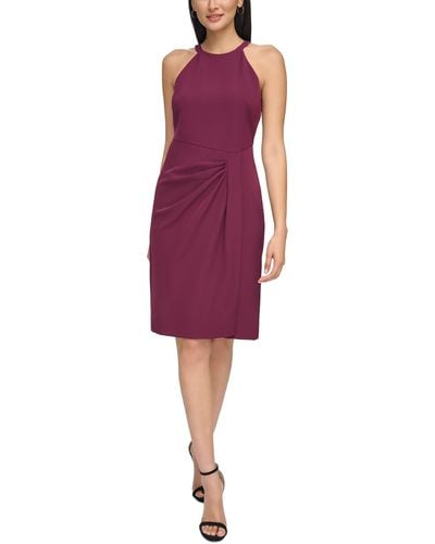 Vince Camuto Ruched Knee Bodycon Dress - Purple