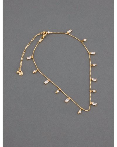 Lucky Brand Sparkle Charm Necklace - Gray
