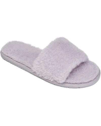 Splendid Carmen Faux Shearling Wool Blend Slide Slippers - Purple
