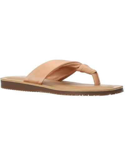 Bella Vita Cov-italy Leather Toe-post Slide Sandals - White