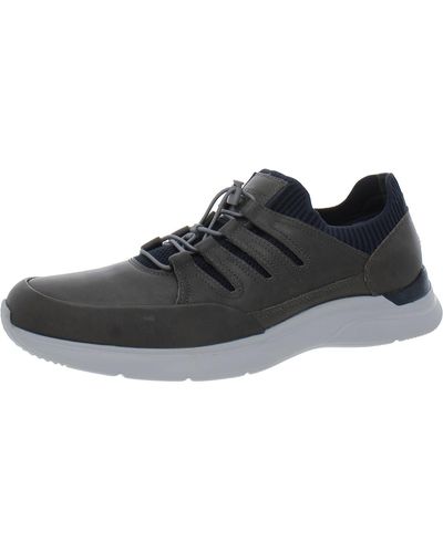 Rockport Leather Casual And Fashion Sneakers - Black
