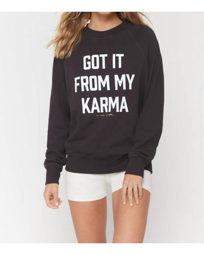 Spiritual Gangster Karma Old School Terry Sweatshirt In Vintage Black