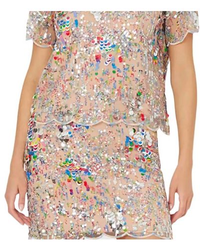 MILLY Katelynn Sequins Tee - Multicolor