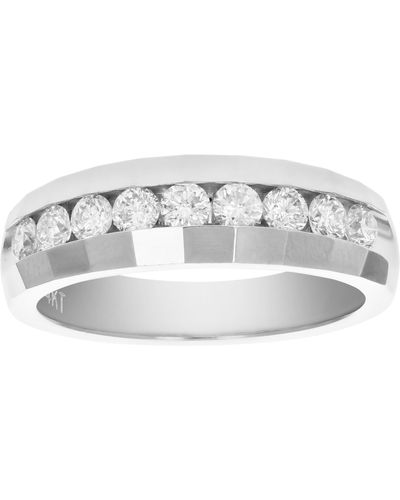 Vir Jewels 1 Cttw Si2-i1 9 Stone Certified Machine Diamond Wedding Band 14k Gold - White