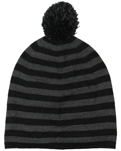 Eileen Fisher Merino Wool Pom-pom Beanie Hat - Black