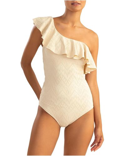 Shoshanna Knit Polyester One-piece Swimsuit - White