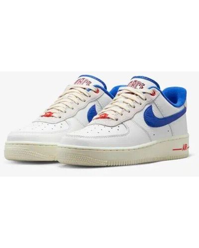 Nike Air Force 1 '07 Dr0148-100 Blue Leather Shoes Size Us 9 Luv82