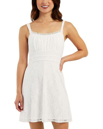 Bcx Lace Short Mini Dress - White
