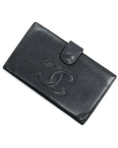 Chanel Cc Timeless Long Bifold Wallet - Black