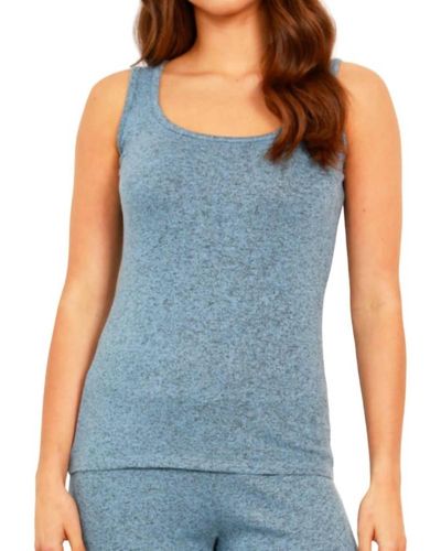 French Kyss Solid Tank Top - Blue