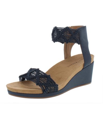 Lucky Brand Kierlo Solid Platform Sandals - Blue