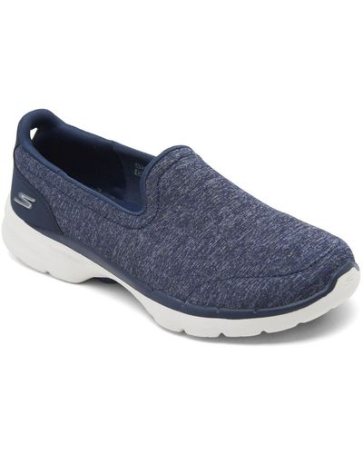 Skechers Go Walk 6 Air Cooled Lifestyle Slip-on Sneakers - Blue