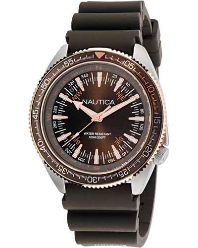 Nautica Vintage 3-hand Silicone Watch - Black