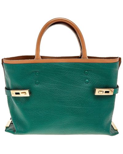 Chloé /brown Leather Charlotte Tote - Green