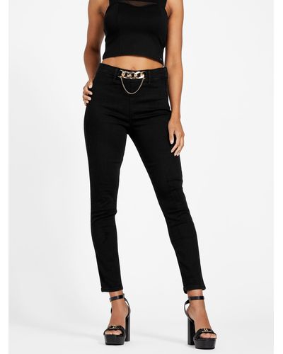 Guess Factory Eco Salome High-rise Chain Skinny Jeans - Black