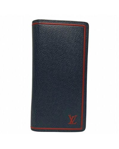 Louis Vuitton Brazza Leather Wallet (pre-owned) - Blue