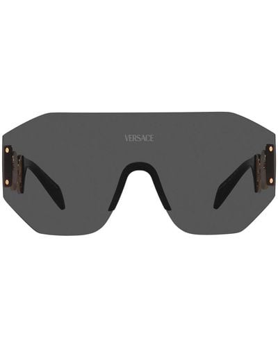 Versace Ve2258 100287 Shield Sunglasses - Black