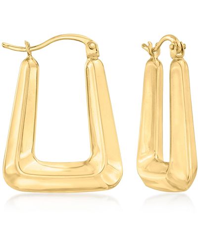 Ross-Simons 14kt Gold Squared Hoop Earrings - Yellow