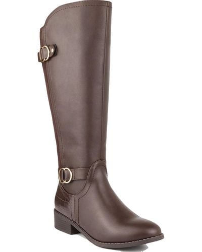 Karen Scott Leandraa Faux Leather Knee-high Boots - Brown