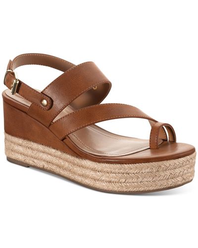 Style & Co. Betty Faux Leather Strappy Espadrilles - Brown