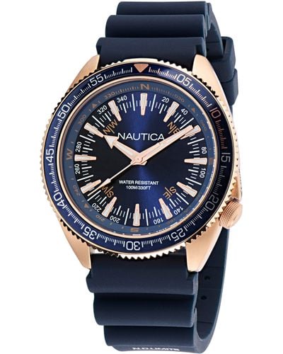 Nautica Vintage 3-hand Silicone Watch - Blue