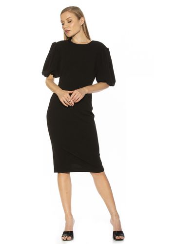 Alexia Admor Nova Bubble Sleeve Dress - Black