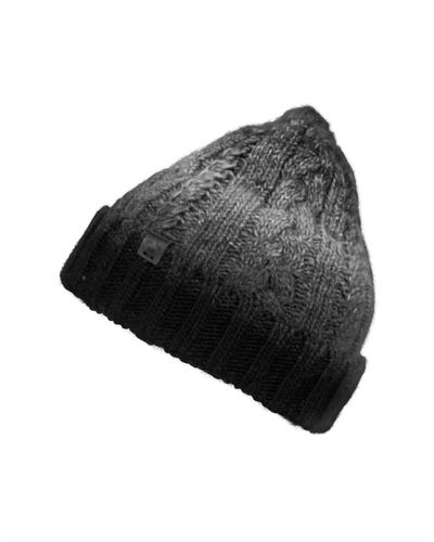 Bickley + Mitchell Cable Knit Melange Beanie - Gray