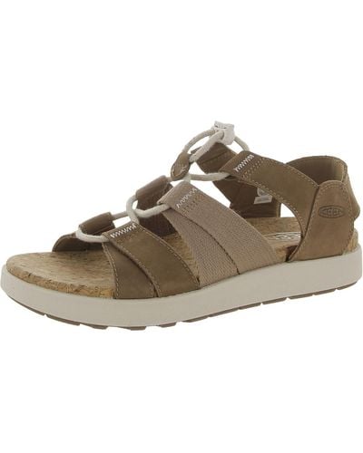 Keen Leather Open Toe Strappy Sandals - Brown