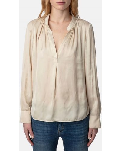 Zadig & Voltaire Tink Satin Blouse - Natural