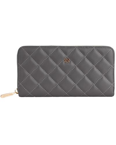 Gunas New York Uptown Quilted Wallet - Gray