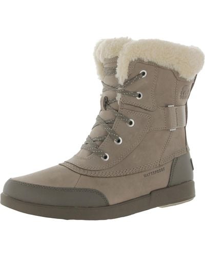 Sorel Tivolli Round Toe Lace Up Work & Safety Boot - Gray