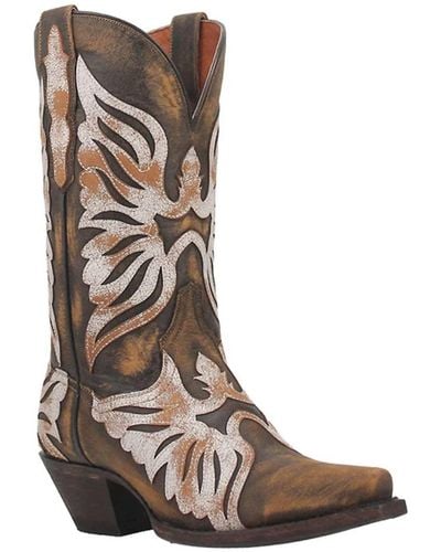 Dan Post Leather Western Cowboy Boots - Brown