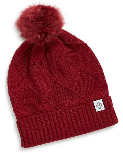Vera Bradley Pom Pom Knit Hat - Red