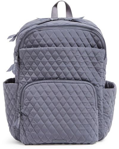 Vera Bradley Microfiber Essential Large Backpack - Blue