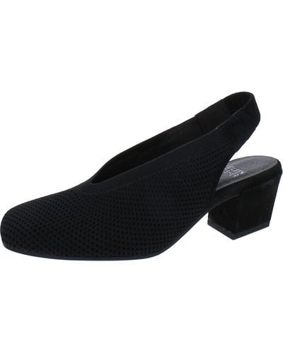 Eileen Fisher Square Toe Casual Block Heels - Black